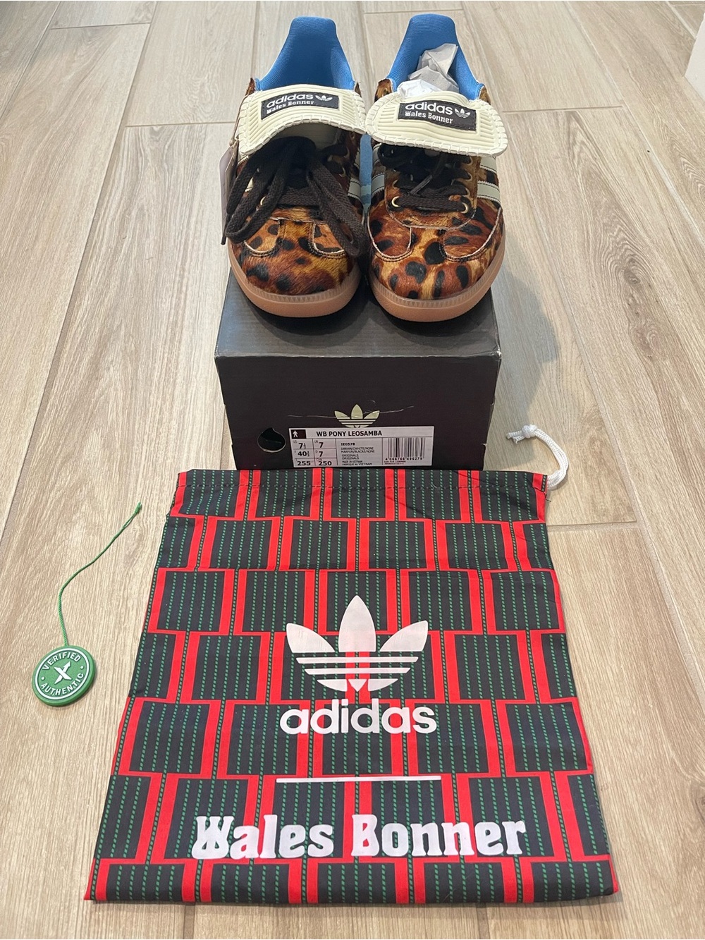 New In Box Adidas X Wales Bonner Pony Hair Leopard Samba Sneakers Sz 7.5 Rare - Picture 2 of 16